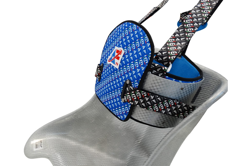 AF74, the FIA 8870-2018 approved IMAF rib protector sewn on the driver ...