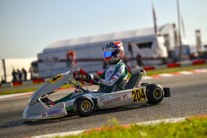 Turney on the podium of the WSK Open Cup